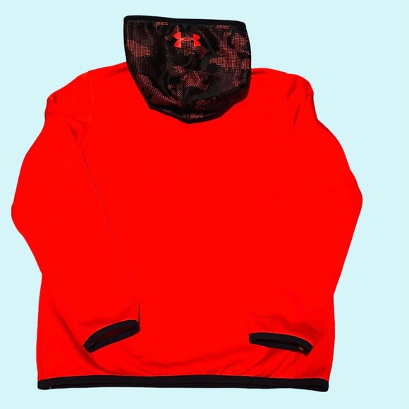Under Armour Storm Coldgear Boys Size YMD Red Fleece Hoodie Sweater - Picture 5 of 6